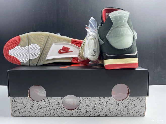 1st Kicks jordan x “bred” black 4 air 1719 red ofw SportInspired cv9388- 1119